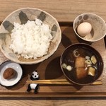 あわくら温泉元湯 - 卵かけごはんセット