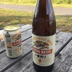 たぬきや 稲田堤 - 瓶ビール 550円、缶ビール 350円。