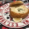 ザ・パイクブリューイング レストラン＆クラフトビアバー - 料理写真:クラムチャウダー　あさりのダシがしっかり出ていて、最高っ☆☆☆パンが熱々で、カリッ、モチッ♪クラムチャウダーが染み込んだ部分は、とろんとろんで、また違った食感がうまうま(^0^)　2018/10/13