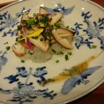 蓬左茶寮 - 海老のタルタル 原木椎茸"ボタン海老"