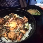 LAUNA - 霧島鶏丼セット￥1,080+赤玉子￥100