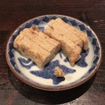 しらかめ - おつまみ三点盛り、③鯵の薩摩揚げ