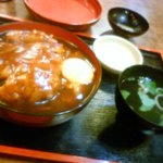 Yabu - 和風かつカレー丼（750円）　N705iμで撮影