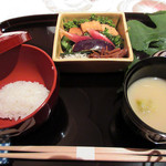 富小路 やま岸 - やま岸さんの料理【ご飯/三河鰻 泉州水なす 土佐茗荷 おとも】