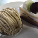 Patisserie Plaisir - モンブラン 税込540円 ぶとうのショートケーキ 税込450円