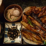 Shichimiya - 茄子味噌炒め定食　税込７５０円