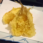 海鮮食堂 余市 - 天ぷら (白きす&玉ねぎ)