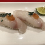 龍文支店 - 天然虎河豚の握り