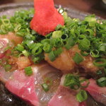 魚のてらさか - シマアジのあぶりポン酢