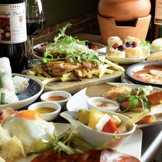 アジアン料理を豪華に堪能する アジアンビストロコース 3時間飲み放題確約 7000円 6500円 アジアンビストロ横浜バリバール 横浜 バル バール 食べログ