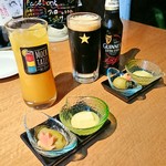 夜景ダイニング maruhan - オレンジジュース　450円+税　だったかな/お通し　380円+税