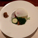 百舌 ¥3,200 の本日の野菜盛