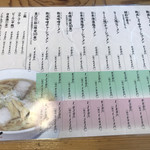 喜一 - メニュー