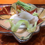 らん亭～ 美日庵 - 皮剥に皮剥の肝とポン酢ジュレ寄せ