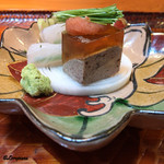 らん亭～ 美日庵 - 皮剥の肝と煮こごりの陰陽