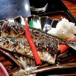 釜めし魚政 - 「焼き魚定食ランチ（サンマ）」のメイン