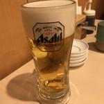 すし松 - まずはビールだ