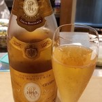 馳走 啐啄一十  - お酒①ルイ・ロデレール・クリスタル・1995年
      シャルドネ40%、ピノ・ ノワール60%