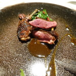 レミニセンス - 肉：茨城県産鳩、バルサミコ、心臓、砂肝