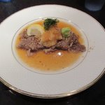 宮崎牛の薄切りステーキ