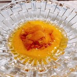 銀座 ひらやま - 2018.9.  人参のムース海胆とコンソメジュレがけ