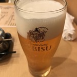 新橋 かま田 - おつかれビールはエビスで。