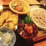 鴨と蕎麦 人形町 すする - ランチ海鮮丼セット