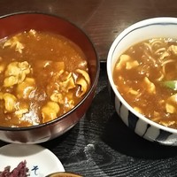 日本橋 やぶ久 - ミニカレー丼、ミニカレー南蛮そばセット 1,026円♪