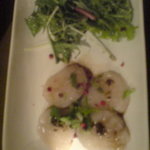 ガリエニ - ホタテのカルパッチョ　鎌倉野菜のサラダ添え