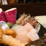 旬彩 天ぷら 心来(しんら） - ホタテが大きい！