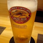 四季の味 おり茂 - つい一口飲んだ、キリンラガー（笑）