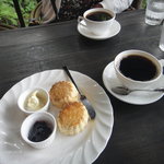 一房の葡萄 - コーヒーとスコーン