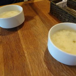 木を植えるレストラン オーロラ - ランチ　スープ