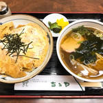 ちちや - カツ丼(とじ)＆ミニらーめん