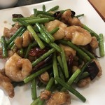 中国料理 露華 - ・「Bセット 鶏肉とニンニクの芽のピリ辛炒め(\750)」のアップ。