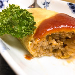 ちちや - オムライス 断面