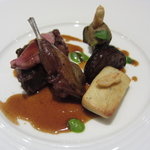 ユニッソン デ クール - ラカン仔鳩 秋茄子と落花生のパンケーキ 見山のクレソン１