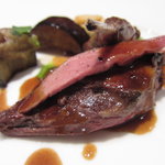 ユニッソン デ クール - ラカン仔鳩 秋茄子と落花生のパンケーキ 見山のクレソン２