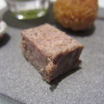 ユニッソン デ クール - セロリのジュレと泡、さつまいものコロッケ、パテ、グリュイエールＵＰ４