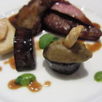 ユニッソン デ クール - ラカン仔鳩 秋茄子と落花生のパンケーキ 見山のクレソン３