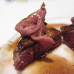 ユニッソン デ クール - ラカン仔鳩 秋茄子と落花生のパンケーキ 見山のクレソンＵＰ２