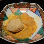 東麻布 天本 - シャリを絡めて頂きました