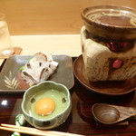 是しん - 鱧と松茸のすき焼き風