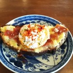 ブリコラージュ ブレッド アンド カンパニー ダイニング・カフェ - アリスの卵、マッシュポテトとトスカーナ産プロシュート、ローズマリーの香りのブリコラージュブレッドタルティーヌ。新作♡ 20181017 プロシュートとマッシュポテトのバランスが絶妙なんだな～(≧▽≦)