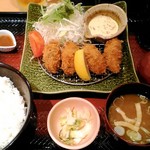 大戸屋 - 広島産かきフライ定食（4個盛り）　970円