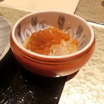 寿司と日本料理 銀座 一 - 筋子おろし　これも絶品！