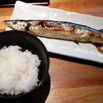 ラーメン巌哲 - 秋刀魚セット（秋刀魚塩味ラーメン＋塩焼き＋白飯）2016年の画像