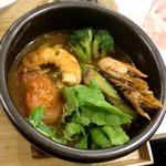 カシュカシュ - エビとホタテのスープカレー(1180円)