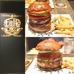 folk burgers&beers - 上・ゴーダミソミート、パティ追加 下・ダブルチーズバーガー