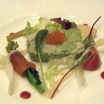 レストラン ノーブル - いたや貝とブロッコリーのパテ